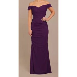 David's Bridal Deep Purple Maxi Dress